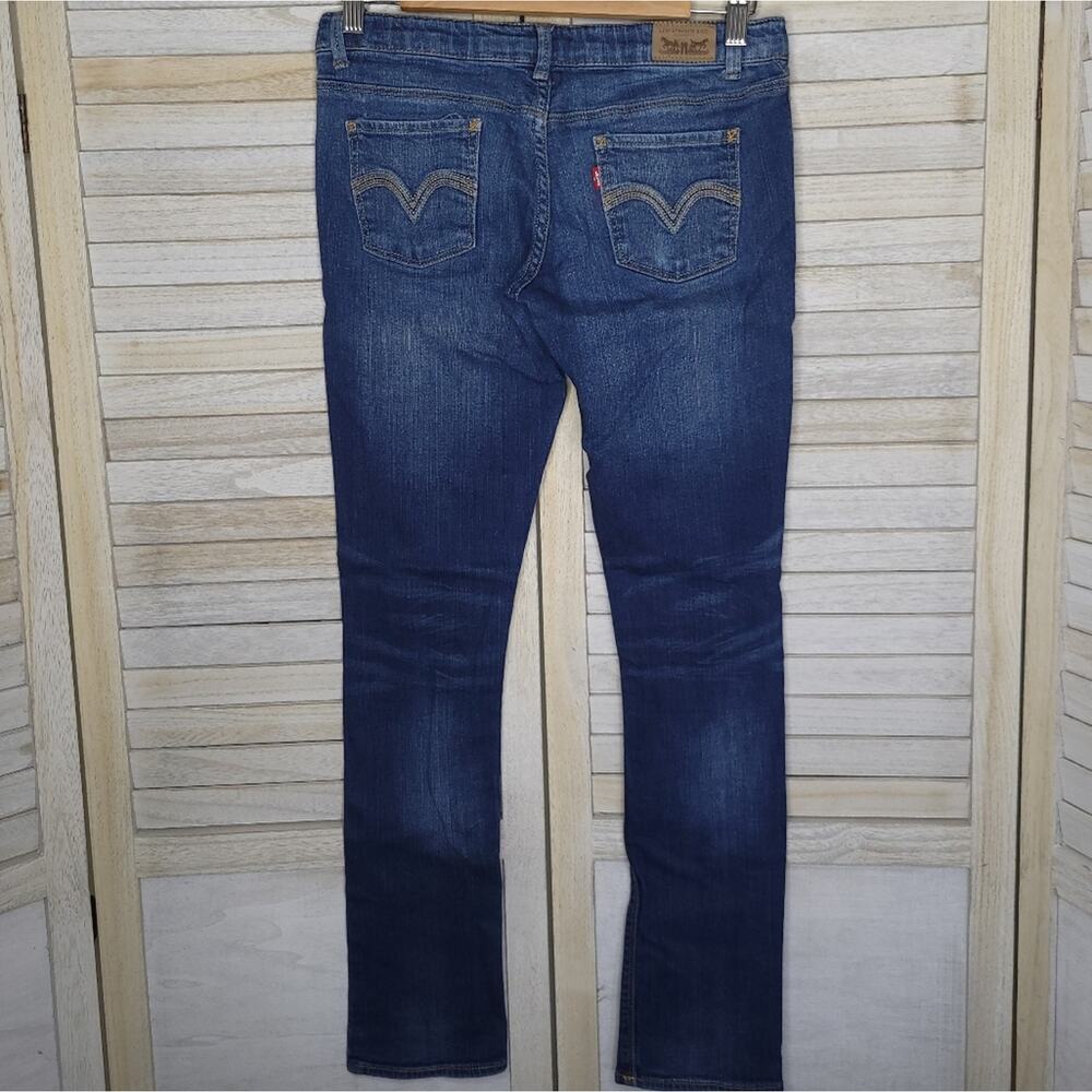 💛3/$15 Levi's Girls Skinny Jeans Adjustable Waist Dark Blue 16 Regular Juniors